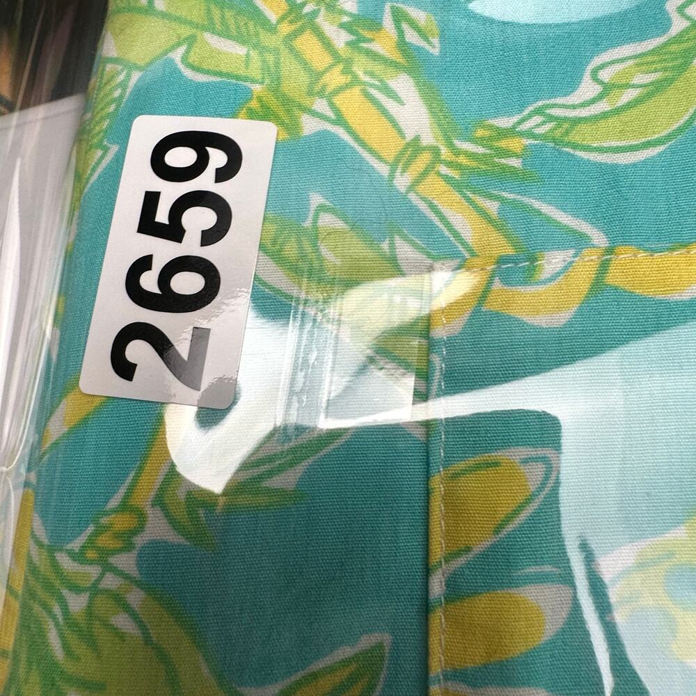 Vintage Lilly Pulitzer Skirt Womens 6 Green Floral Fish Tropical Beachy Bright - Picture 10 of 10